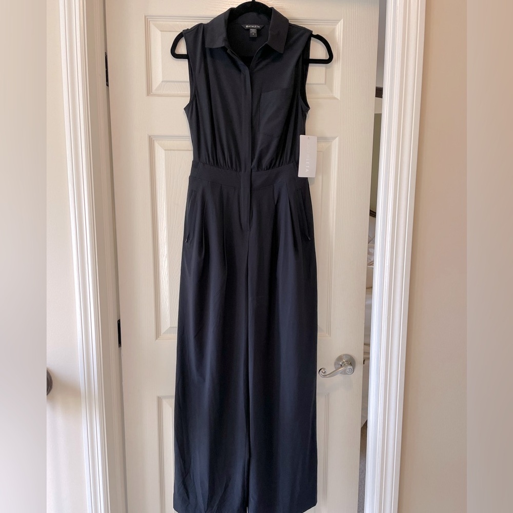 Athleta size 2 black jumpsuit NWT